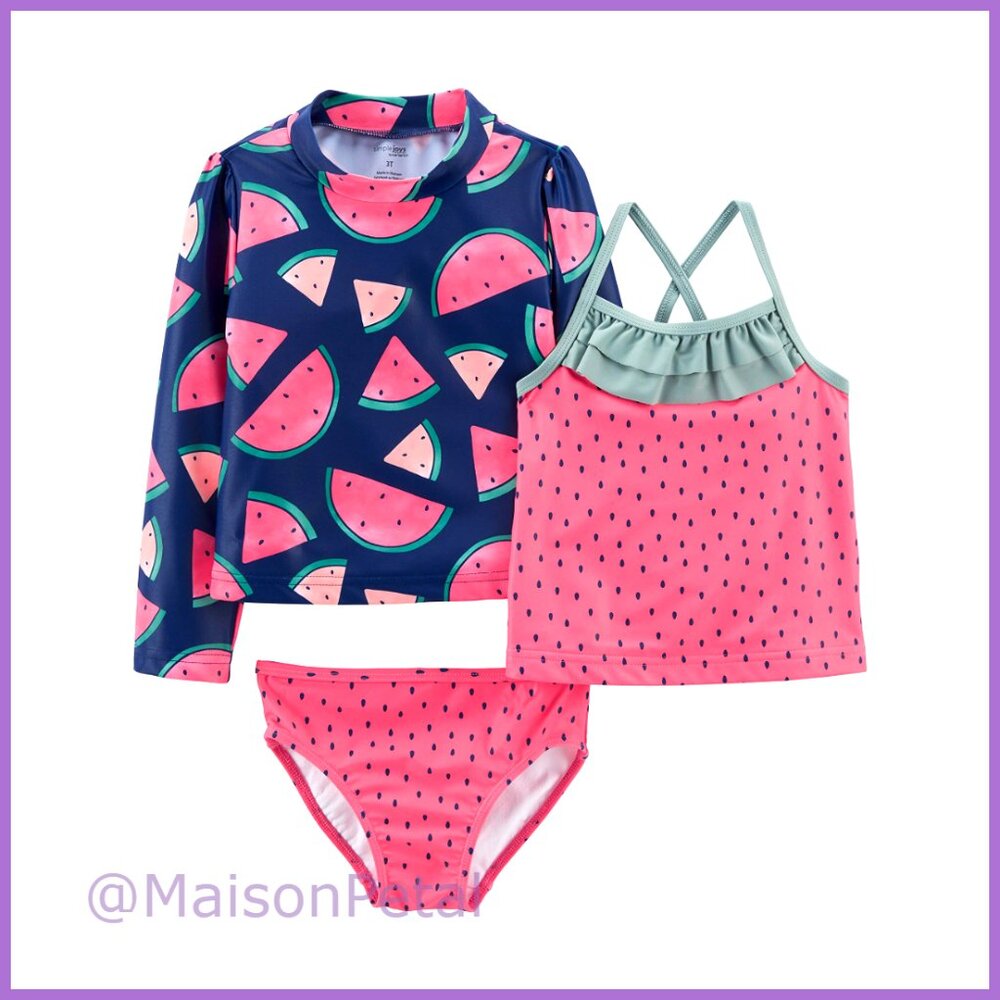 3-Piece Rashguard Set with UPF 50+ Polyester Elastane Fabric